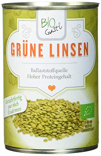 Biogustí Grüne Linsen Bio, 12 x 400 g Biogustí Grüne Linsen Bio, 12 x 400 g von BIO Gusti
