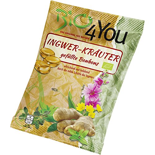 Bio4you Ingwer-Kräuter-Bonbons (75 g) - Bio von Bio4you