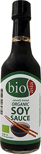 BIOASIA Bio Sojasauce, aus ausgewählten, nicht gentechnisch veränderten Sojabohnen, vegan, halal (12 x 150 ml) von Bioasia
