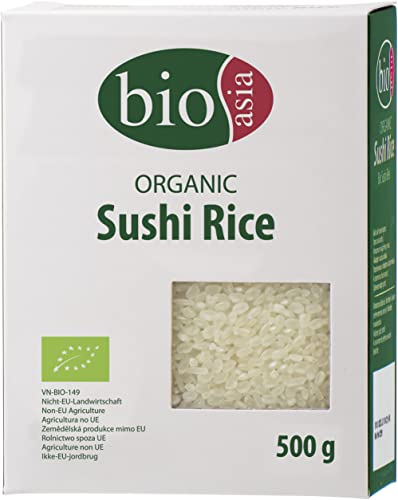BIOASIA Bio Sushi Reis, Rundkornreis, für Sushi Zubereitung, 1 x 500 g von Bioasia