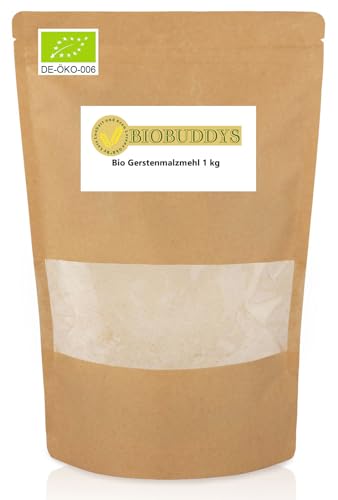 Bio Backmalz hell 1kg - Gerstenbackmalz aus Bio Gerste enzymaktiv für geschmackvolles Brot von BIOBUDDYS