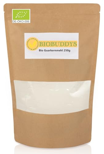 Bio Guarkernmehl - E412 - glutenfrei & vegan - Guar Gum perfekt für Eis von BIOBUDDYS