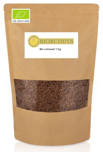 Bio Leinsamen - 1kg - vegane Eiweißquelle & Superfood | Natürlich & Perfekt zum Backen, Kochen & als Topping | Vielseitig Bio Leinsamen - 1kg - vegane Eiweißquelle & Superfood | Natürlich & Perfekt zum Backen, Kochen & als Topping | Vielseitig von BIOBUDDYS