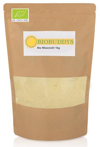 Bio Maismehl – Fein gemahlen | Perfekt für Backen, Polenta & Tortillas | 1kg von BIOBUDDYS
