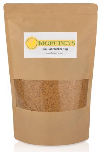 Bio Rohrzucker – unraffiniert 1kg - Panela - naturbelassen & kontrolliert biologisch – brauner Zucker für vollen Geschmack – Vegan, fair gehandelt, ohne Zusatzstoffe Bio Rohrzucker – unraffiniert 1kg - Panela - naturbelassen & kontrolliert biologisch – brauner Zucker für vollen Geschmack – Vegan, fair gehandelt, ohne Zusatzstoffe von BIOBUDDYS