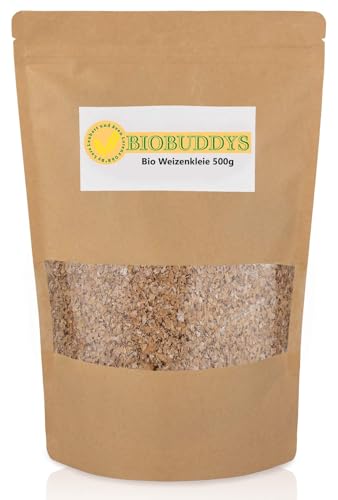 Bio Weizenkleie 500g – naturbelassen & kontrolliert biologisch, aus Bio Weizen, ideal für Müsli, Smoothie & Backen, vegan & ohne Zusatzstoffe Bio Weizenkleie 500g – naturbelassen & kontrolliert biologisch, aus Bio Weizen, ideal für Müsli, Smoothie & Backen, vegan & ohne Zusatzstoffe von BIOBUDDYS