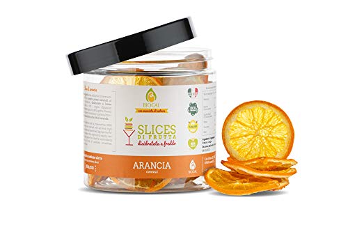 Biocal® - Dehydrierte Orangenscheiben | Kandierte Orangen | Getrocknete Orangenscheiben für Cocktails: perfekt für Cocktails und Desserts, ein natürlicher und leckerer Snack | ca. 38 Scheiben von BIOCAL