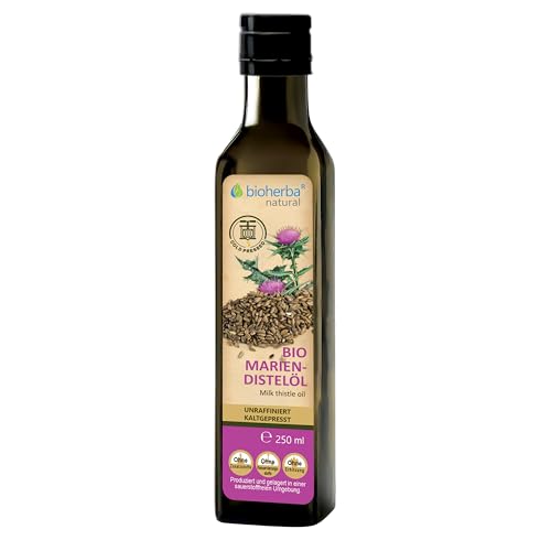Mariendistelöl Kaltgepresst Bio 250 ml by BIOHERBA – Hochwertiges Unraffiniertes Öl für Maximale Nährstoffdichte Mariendistelöl Kaltgepresst Bio 250 ml by BIOHERBA – Hochwertiges Unraffiniertes Öl für Maximale Nährstoffdichte von BIOHERBA
