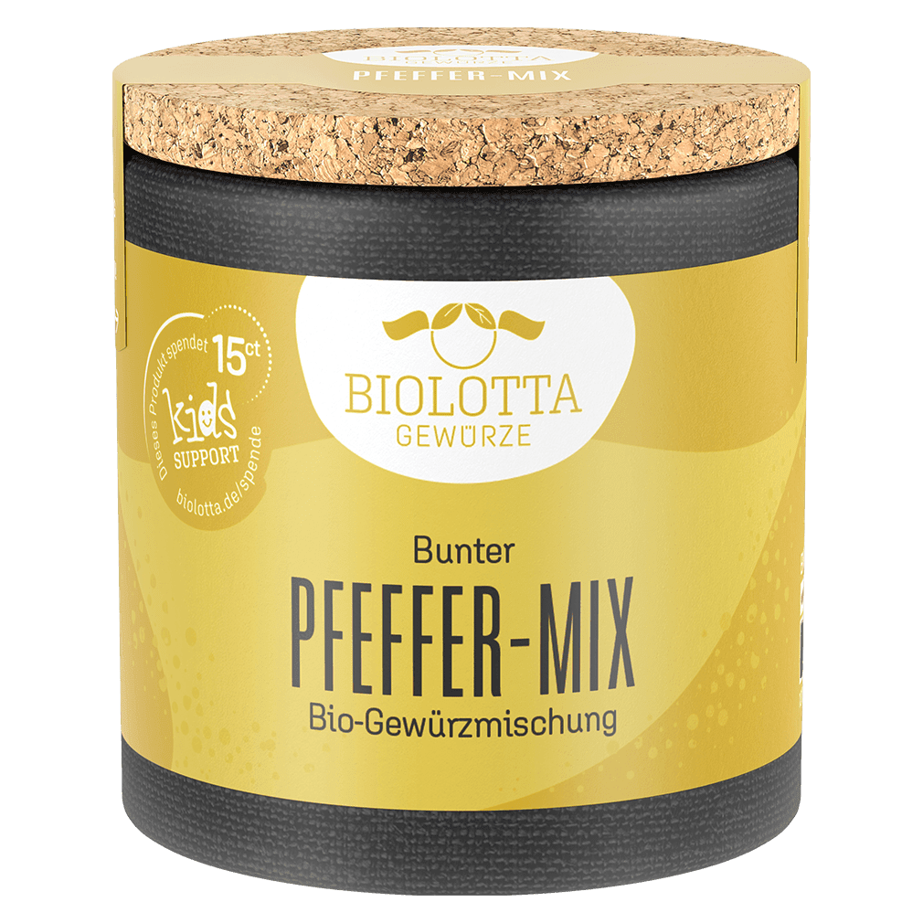 Bio Bunter Pfeffer-Mix, ganz MHD 31.12.2024 Bio Bunter Pfeffer-Mix, ganz MHD 31.12.2024 von BIOLOTTA