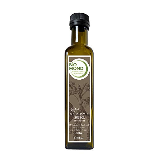 BIO Macadamianussöl Macadamia Öl BIOMOND 250 ml frisch kaltgepresst nativ vegan von BIOMOND