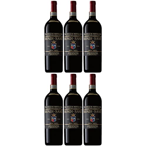 Biondi-Santi Brunello di Montalcino DOCG Rotwein italienischer Wein trocken DOC Italien I Versanel Paket (6 x 0,75l) von BIONDI SANTI