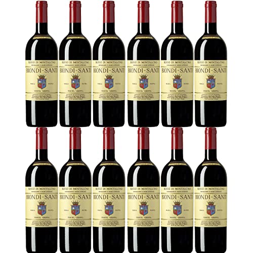 Biondi-Santi Rosso di Montalcino DOC Rotwein italienischer Wein trocken Italien I Versanel Paket (12 x 0,75l) von BIONDI SANTI