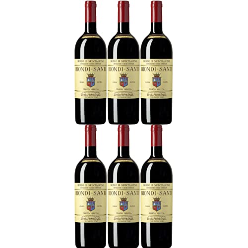 Biondi-Santi Rosso di Montalcino DOC Rotwein italienischer Wein trocken Italien I Versanel Paket (6 x 0,75l) von BIONDI SANTI