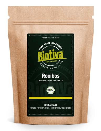 Rooibos Tee Bio 1kg (4x250g) - Rooibusch - Rotbusch - Aspalathus Linearis - abgefüllt und kontrolliert in Deutschland - Biotiva von Biotiva
