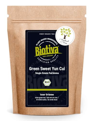 Sweet Yun Cui Grüntee 250g Bio - Abgefüllt und kontrolliert in Deutschland - Rarität aus China - loser grüner Tee - kontrolliert in Deutschland - Biotiva von Biotiva