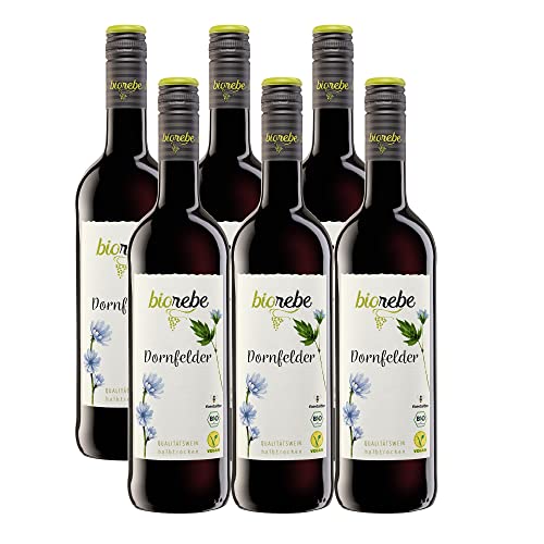 BIOrebe Dornfelder Rotwein Qualitätswein (6 x 0,75l) von BIOrebe