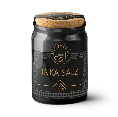 Black Ranch Solo Salz 190g | Grobes Andensalz für Grill & Küche | Steak Salz für Fleisch, Fisch & Salate | 100% Natursalz ohne Zusätze, auch für Salzmühlen geeignet | Salz | Tafelsalz | Steaksalz Black Ranch Solo Salz 190g | Grobes Andensalz für Grill & Küche | Steak Salz für Fleisch, Fisch & Salate | 100% Natursalz ohne Zusätze, auch für Salzmühlen geeignet | Salz | Tafelsalz | Steaksalz von BLACK RANCH ARGENTINA