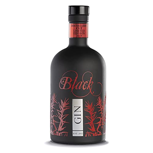 Gansloser BLACK GIN DISTILLERS CUT I Premium Gin mit 74 verschiedenen Botanicals I Handgemacht in Deutschland I 1x 0,7 L I 60% vol. von Gansloser