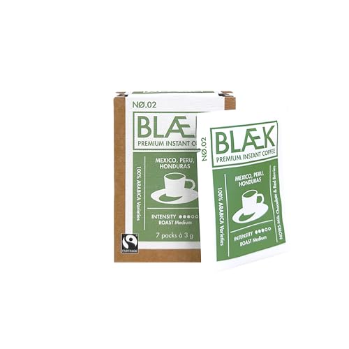 BLÆK Specialty Bio Instant Kaffee Nø.2 | Blaek Organic Premium Coffee Box To Go: 7 Sachet Sticks löslich | Premiumkaffee Medium Roast Arabica Hochland Kaffeebohne süß | Hotel Camping Büro Reise BLÆK Specialty Bio Instant Kaffee Nø.2 | Blaek Organic Premium Coffee Box To Go: 7 Sachet Sticks löslich | Premiumkaffee Medium Roast Arabica Hochland Kaffeebohne süß | Hotel Camping Büro Reise von BLÆK