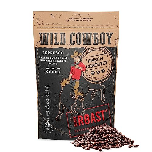 BLANK ROAST Wild Cowboy - Frisch geröstete Kaffeebohnen, Espresso, 3x 1000g ganze Bohne von BLANK ROAST