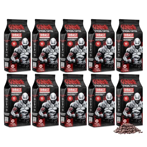 Blank Roast GUNNAR Kaffeebohnen extra stark | 534 MG KOFFEIN PRO TASSE | 100% edel Robusta Kaffeebohnen | besonders säurearm | FÜR HARDLINER (10kg ganze Bohne) von BLANK ROAST