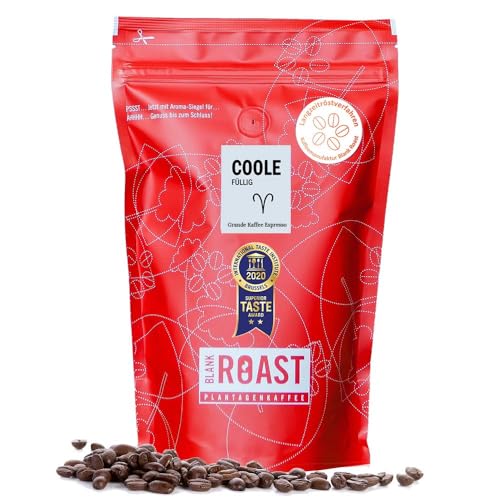 Blank Roast - Kaffeemanufaktur | "Coole" Espresso Blend | Geschmack: Zartbitterschokolade, würzig | 1000g, Geschmack gemahlen für Siebträger von BLANK ROAST