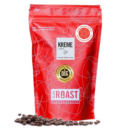 Blank Roast - Kaffeemanufaktur | "Kreme" Cafe Creme Arabica | Kaffeebohnen/Kaffee Bohnen | Geschmack: Beeren, Schokolade | 500g, Geschmack gemahlen für Filter von BLANK ROAST