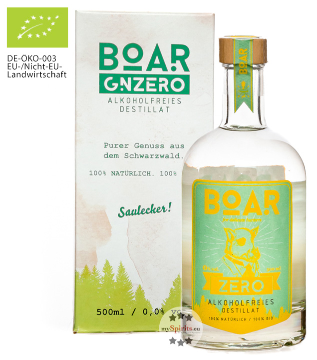 Boar Zero alkoholfrei Bio (alkoholfrei, 0,5 Liter) von BOAR Distillery