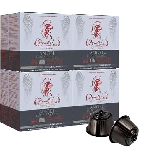 BOCCA DELLA VERITA® 64er-Pack italienische Kaffeekapseln Angel Arabica-Geschmack 100%, Kapseln kompatibel mit Kaffeemaschine, 100% Made in Italy von BOCCA DELLA VERITA