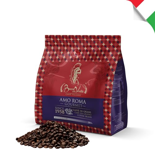 BOCCA DELLA VERITA® - Italienische Kaffeebohnen AMO ROMA GOURMET 50A/50R in 250 Gramm Beutel mit Ventilschutz von BOCCA DELLA VERITA