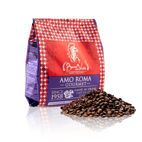 BOCCA DELLA VERITA® - Italienische Kaffeebohnen AMO ROMA GOURMET 50A/50R in 250 Gramm Beutel mit Ventilschutz von BOCCA DELLA VERITA