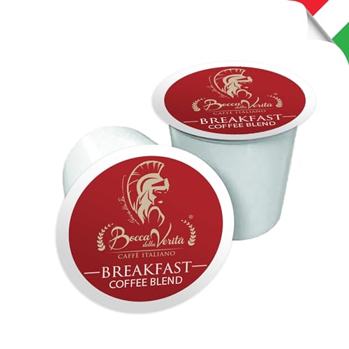 BOCCA DELLA VERITA® - Italienischer Kaffee BREAKFAST COFFEE Box mit 100 Kapseln, kompatibel mit K-Cup-Kaffeemaschine, 100% Made in Italy von BOCCA DELLA VERITA