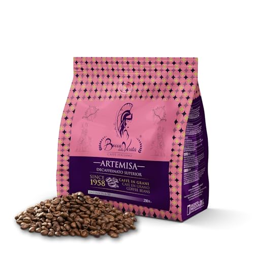 BOCCA DELLA VERITA® - Italienischer gemahlener Kaffee ARTEMISA DECAFFEINATED 20A/80R im Beutel zu 250 Gramm mit Schutzventil von BOCCA DELLA VERITA