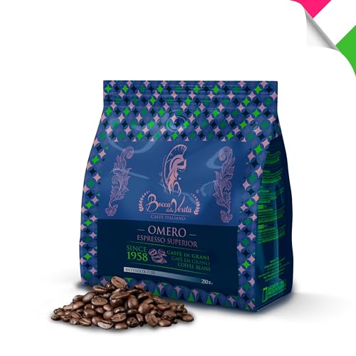 BOCCA DELLA VERITA® - Italienischer gemahlener Kaffee OMERO PREMIUM 60A/40R in 250 Gramm Beutel mit Ventilschutz von BOCCA DELLA VERITA