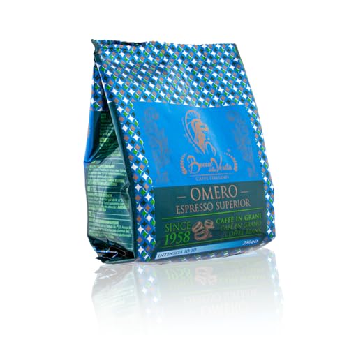 BOCCA DELLA VERITA® - Italienischer gemahlener Kaffee OMERO PREMIUM 60A/40R in 250 Gramm Beutel mit Ventilschutz von BOCCA DELLA VERITA