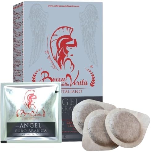 BOCCA DELLA VERITA® - Schachtel mit 15 E.S.E.-Kapseln ANGEL Arabica-Geschmack 100%, kompatibel mit E.S.E. dm 44 mm Kaffeemaschine, 100% biologisch abbaubare Kapseln, 100% Made in Italy von BOCCA DELLA VERITA