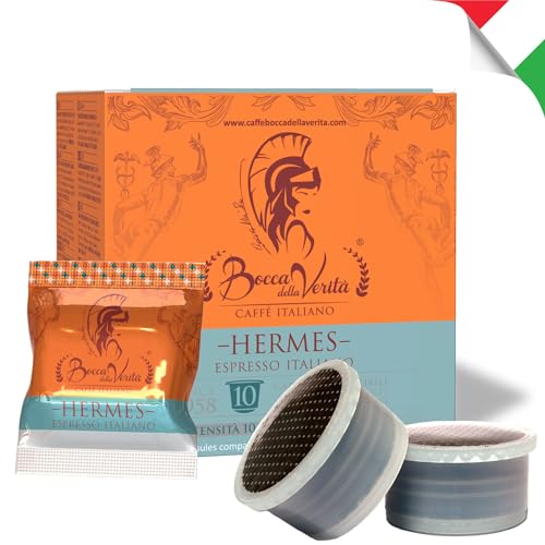 BOCCA DELLA VERITA – 10 HERMES Kaffeekapseln, Schutzverpackung, natürlich gerösteter Espressokaffee – Kapseln kompatibel mit Lavazza®* Espresso Point Kaffeemaschine, Geschenkideen, Made in Italy von BOCCA DELLA VERITA