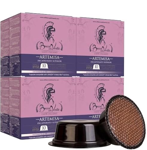 BOCCA DELLA VERITA 40 Kaffeekapseln Schutzverpackung Natürlich gerösteter Espressokaffee (10 Capsules (4 Box), Artemisa Decaffeinated) von BOCCA DELLA VERITA