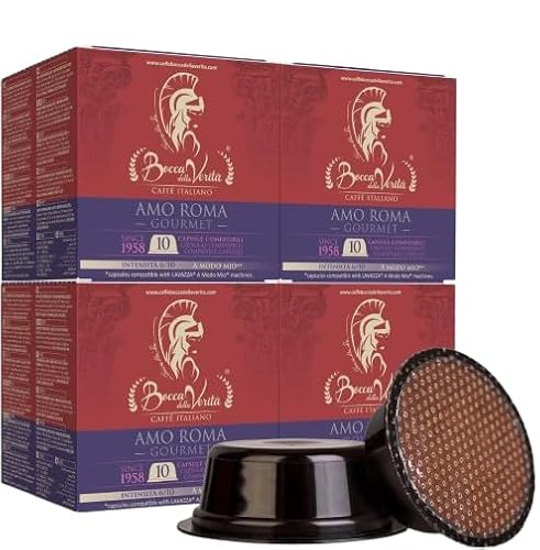 BOCCA DELLA VERITA 40 Kaffeekapseln Schutzverpackung Natürlich gerösteter Espressokaffee (10 Capsules (4 Box), I love Rome Gourmet) von BOCCA DELLA VERITA