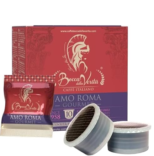 BOCCA DELLA VERITA - Box of 10 capsules of coffee, Capsules compatible with the Lavazza® Espresso Point coffee machine, 100% Made in Italy (10 Capsules, Amo Roma Gourmet) von BOCCA DELLA VERITA