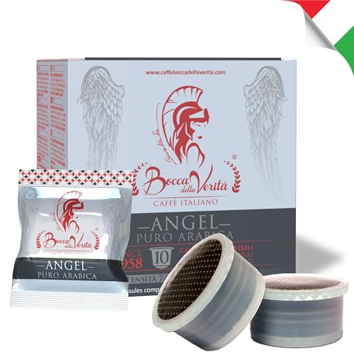 BOCCA DELLA VERITA – Schachtel mit 10 Kapseln ANGEL 100% italienischem Arabica-Kaffee, Kapseln kompatibel mit der Lavazza® Espresso Point-Kaffeemaschine, 100% Made in Italy von BOCCA DELLA VERITA