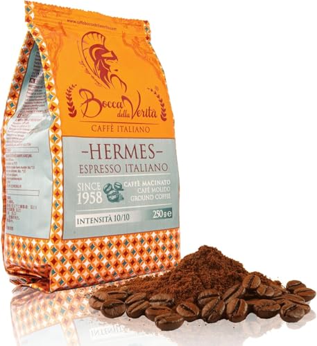 HERMES Ristretto Napoli 10A/90R gemahlener italienischer Kaffee im 250-Gramm-Beutel mit Schutzventil HERMES Ristretto Napoli 10A/90R gemahlener italienischer Kaffee im 250-Gramm-Beutel mit Schutzventil von BOCCA DELLA VERITA