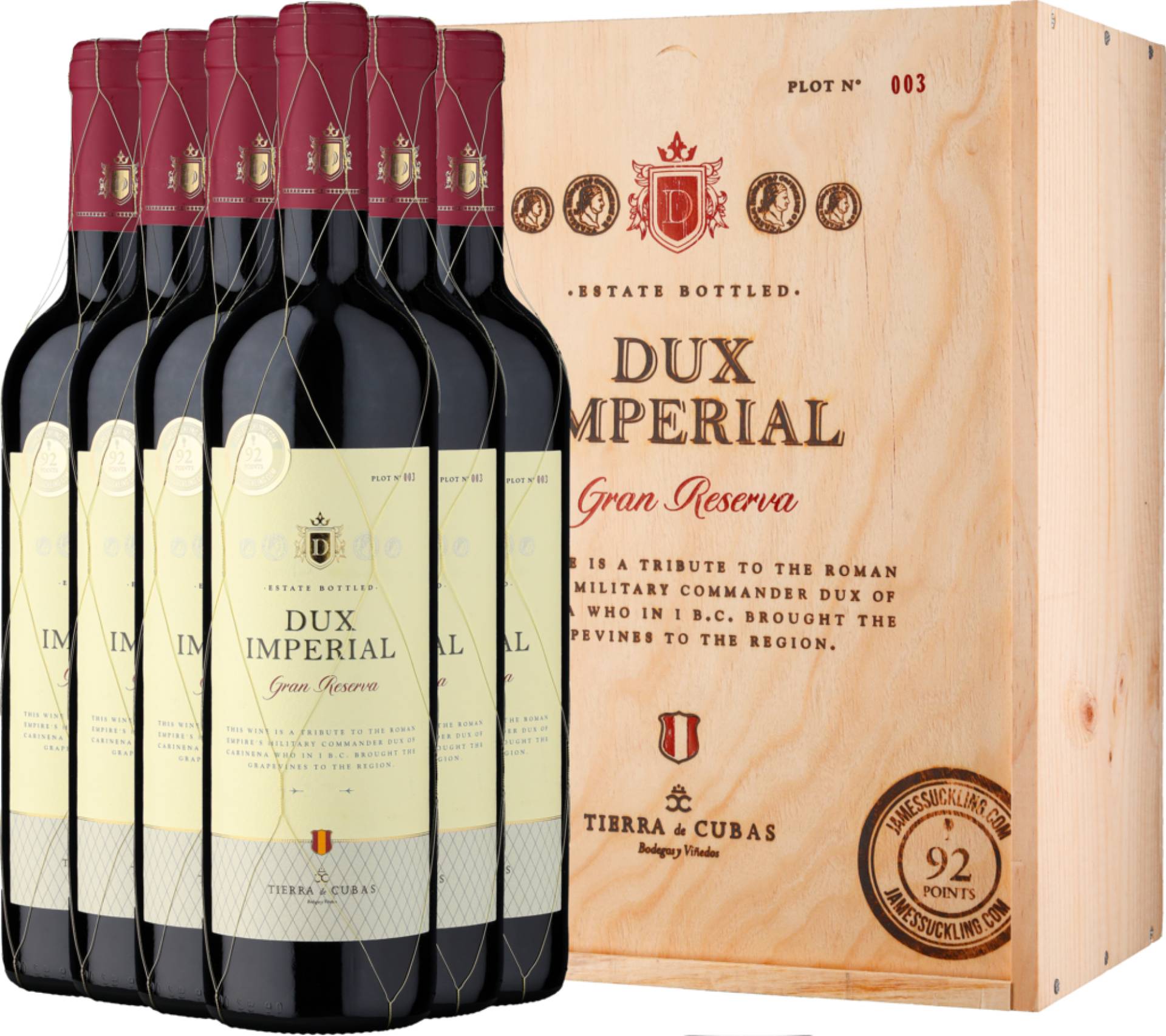 6 Flaschen 2015 Dux Imperial Gran Reserva - in der Holzkiste 6 Flaschen 2015 Dux Imperial Gran Reserva - in der Holzkiste