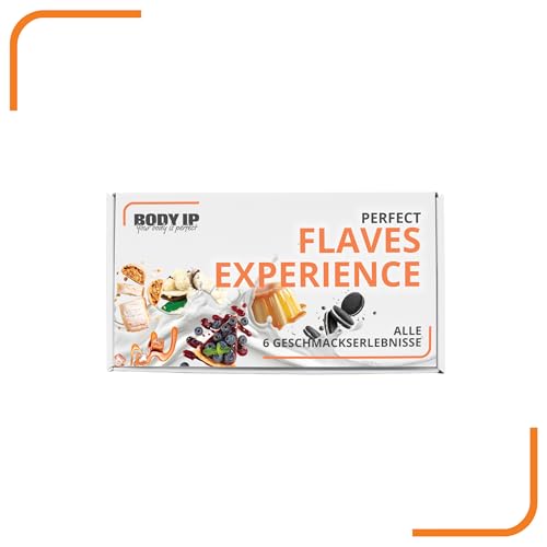 BODY IP Flaves Probierbox – Geschmackspulver Mix zum Testen | Zuckerarm & kalorienreduziert | Für Magerquark, Joghurt, Desserts & mehr | Mit Lactase & echten Stückchen | Intensiver Geschmack & Vielfal BODY IP Flaves Probierbox – Geschmackspulver Mix zum Testen | Zuckerarm & kalorienreduziert | Für Magerquark, Joghurt, Desserts & mehr | Mit Lactase & echten Stückchen | Intensiver Geschmack & Vielfal von BODY IP