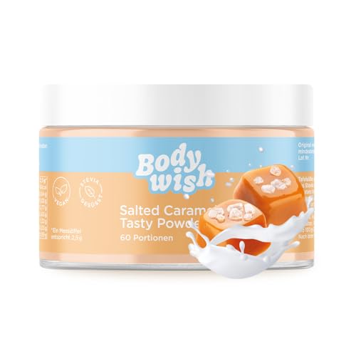 BODYWISH - Salted Caramel Tasty Powder - Kalorienarmes Geschmackspulver | Natürlicher Geschmack - Zuckerersatz Ernährung | 1 x 150gr - Salted Caramel Aroma von BODYWISH