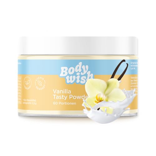 BODYWISH - Vanilla Tasty Powder - Kalorienarmes Geschmackspulver | Natürlicher Geschmack - Zuckerersatz Ernährung | 1 x 150gr - Vanille Aroma von BODYWISH