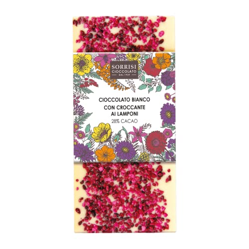 Boella & Sorrisi, Weiße Schokolade mit Himbeeren, Glutenfrei, aus Italien, 28% Kakao, 80 g Boella & Sorrisi, Weiße Schokolade mit Himbeeren, Glutenfrei, aus Italien, 28% Kakao, 80 g von BOELLA & SORRISI