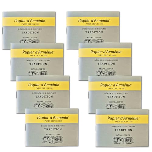 Papier von Armenien, Packung mit 8 aromatischen Büchern, natürliche Reinigung und Aromatherapie, Papier d'Arménie Tradition Mdalllies D'Or von BOEMY