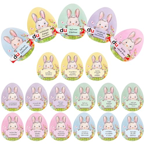 BOFUNX 20pcs Ostern Banderolen für Schokolade Verpackung Ostern Kinder Geschenk Ostern Gastgeschenke Ostern Geschenk Verpackung für Kinder Famile Freund Kollegen von BOFUNX