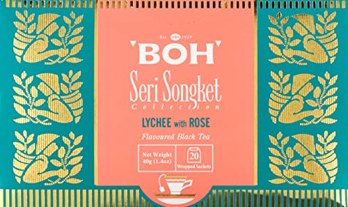 BOH Lychee & Rosenblüten Tee, 20 Teebeutel von BOH